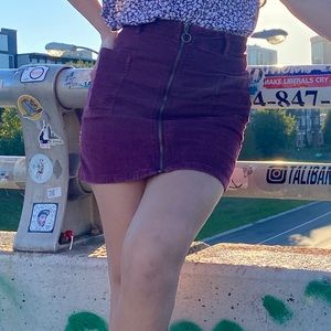 Cute fall burgundy skirt